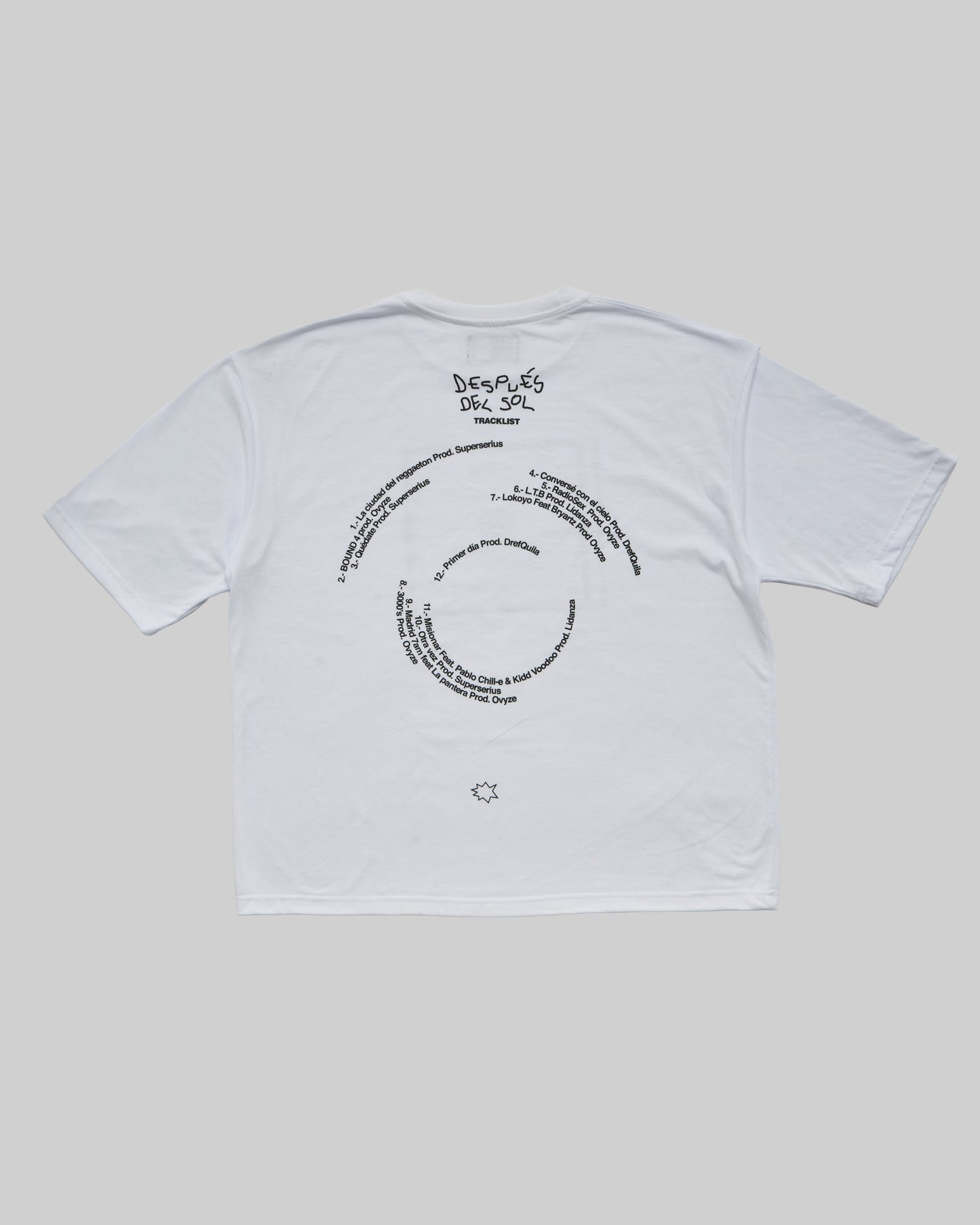 TRACK LIST TEE "DESPUÉS DEL SOL"